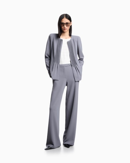 Armani Pantalones palazzo de tejido texturizado fluido Tienda