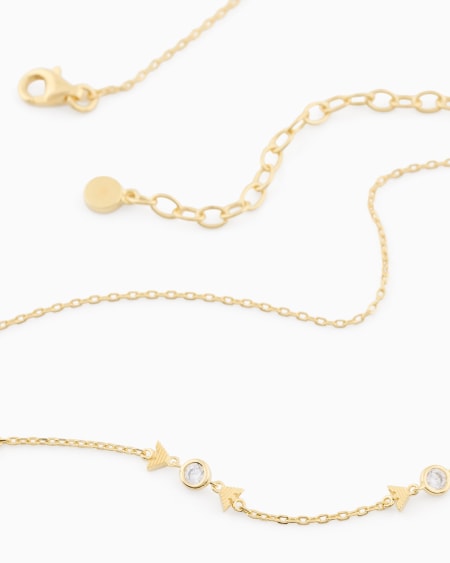 Armani Collar de cadena fina en plata de ley color dorado Envío gratis