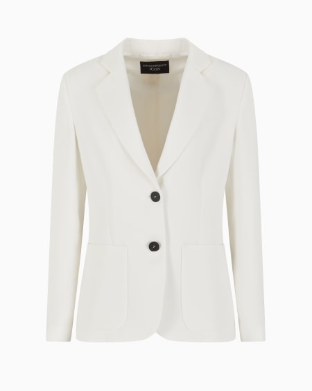 Armani Blazer de abotonadura sencilla en tejido de triacetato Icon