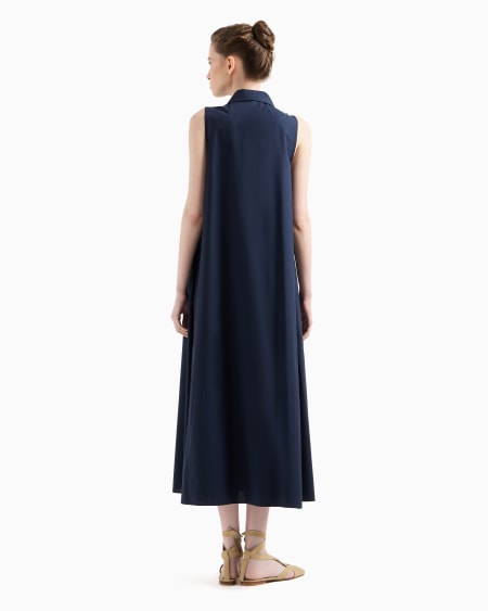 Armani Vestido largo y acampanado de popelina Solo hoy