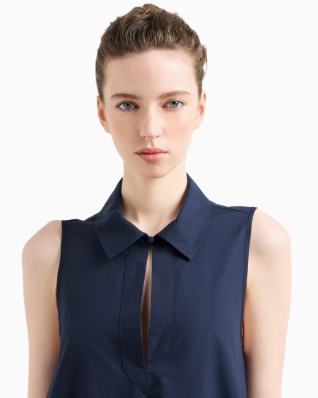 Armani Vestido largo y acampanado de popelina Solo hoy