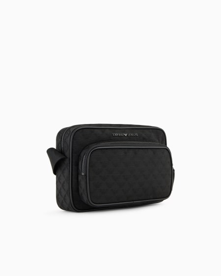 Armani Bolso bandolera de nailon con motivo integral de águila en tejido jacquard Ahorra y exporta