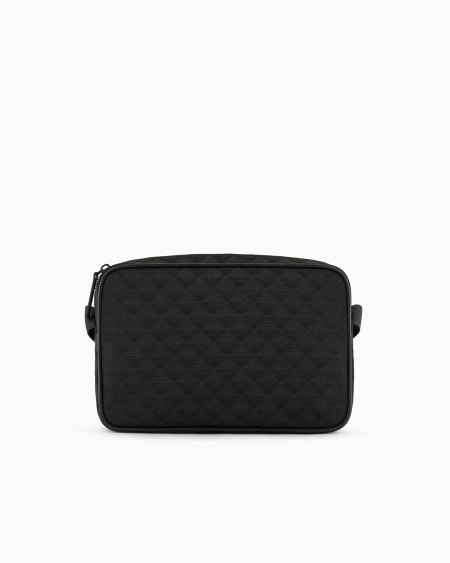Armani Bolso bandolera de nailon con motivo integral de águila en tejido jacquard Ahorra y exporta