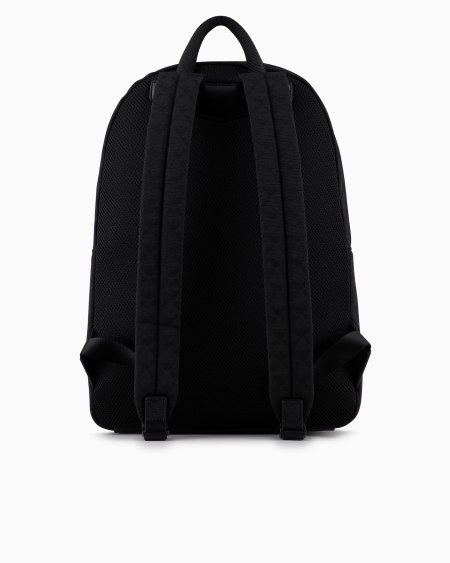 Armani Mochila de nailon con motivo integral de águila en tejido jacquard Grandes ahorros