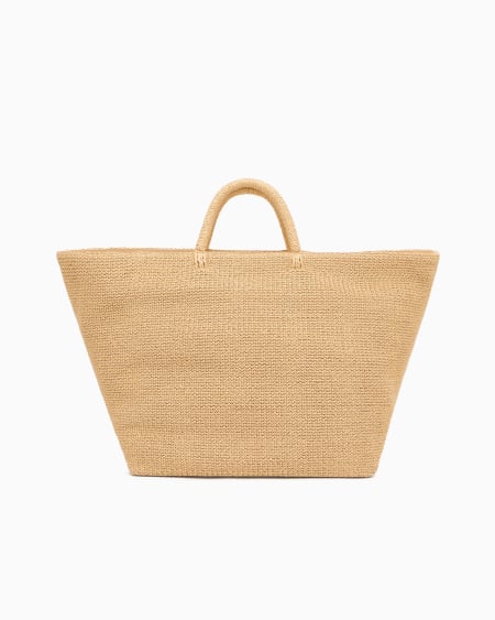 Armani Maxibolso shopper de rafia trenzada Rebajas