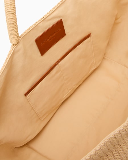 Armani Maxibolso shopper de rafia trenzada Rebajas