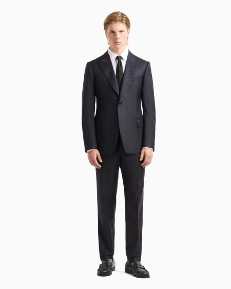Armani Camisa de algodón microestructurado con acabado suave Liquidación
