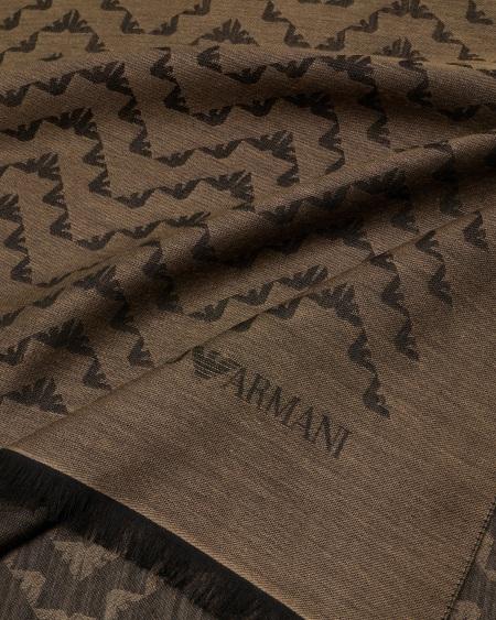 Armani Estola en mezcla de modal con motivo integral de águilas en tejido jacquard Envío gratis