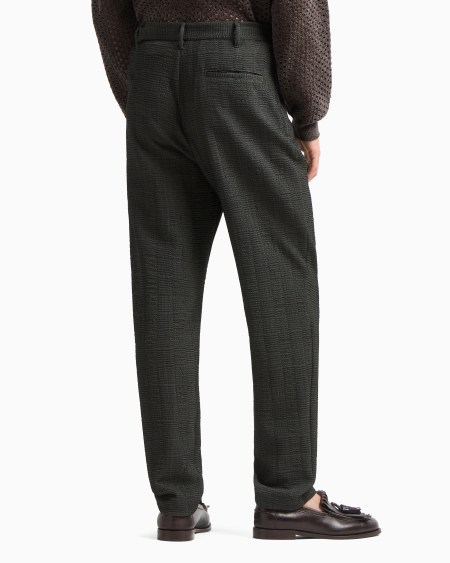 Armani Pantalones de lana virgen con trama efecto tridimensional Oferta especial