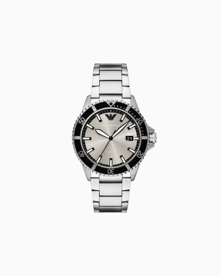 Armani Reloj World Explorer de acero inoxidable con tres manecillas y visualización de fecha Envío gratis