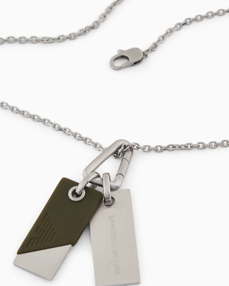 Armani Collar con placa de acero inoxidable Promoción por tiempo limitado