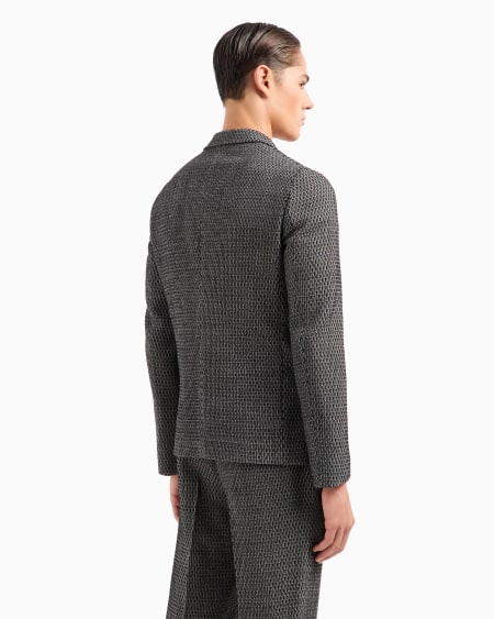Armani Chaqueta de abotonadura sencilla de lana virgen estructurada Icon Superdescuento