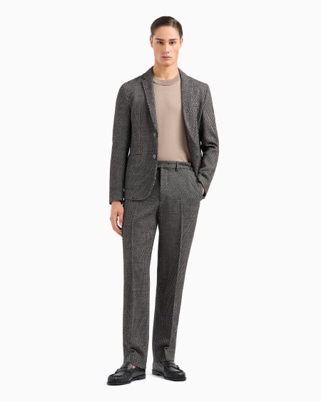Armani Pantalones de lana virgen estructurada Icon Grandes descuentos