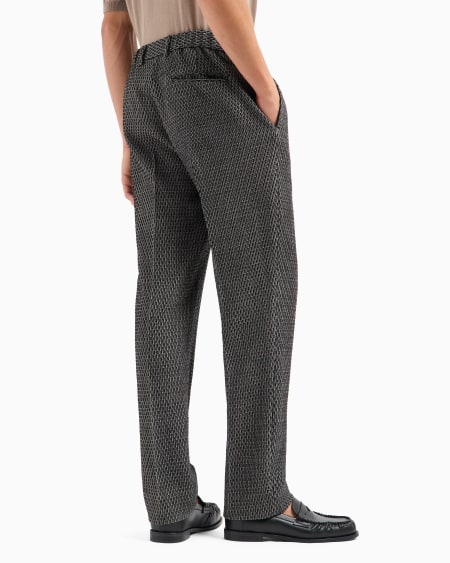 Armani Pantalones de lana virgen estructurada Icon Grandes descuentos