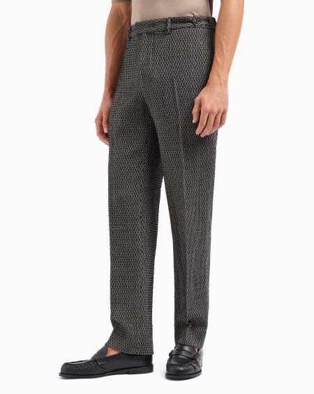Armani Pantalones de lana virgen estructurada Icon Grandes descuentos