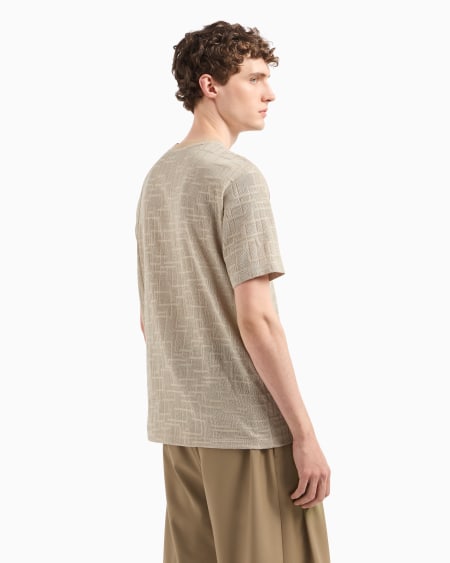 Armani Camiseta de punto con motivo de intarsia Liquidación