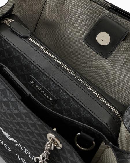 Armani Bolso shopper con motivo integral de águila y colgante de águila Descuento por venta flash