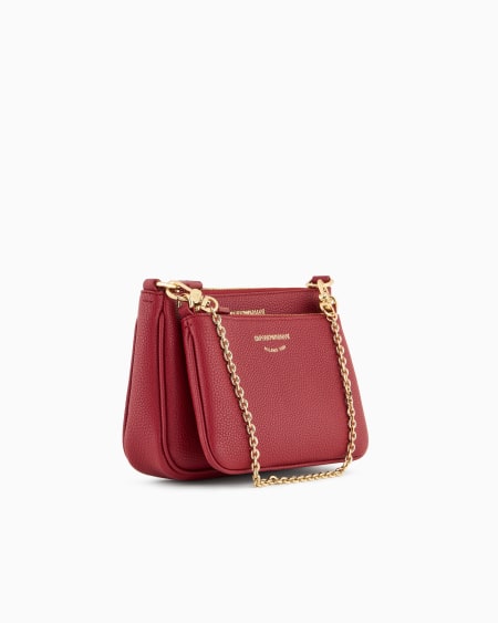Armani Minibolso doble con bandolera y estampado de ciervo Mejor oferta