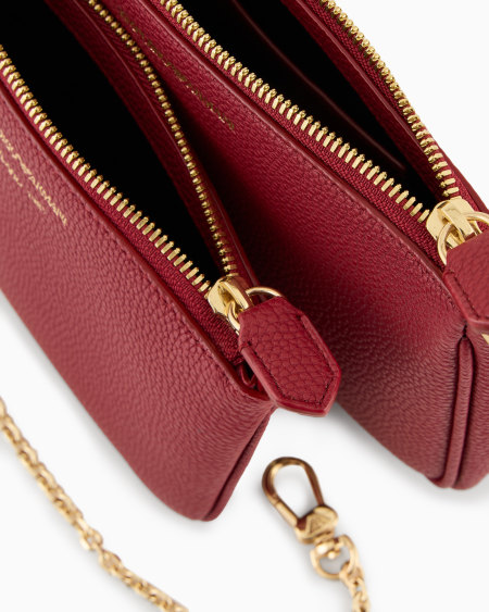 Armani Minibolso doble con bandolera y estampado de ciervo Mejor oferta