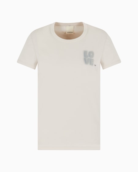 Armani Camiseta de punto con maxiestampado cápsula Peace ASV Envío internacional gratuito
