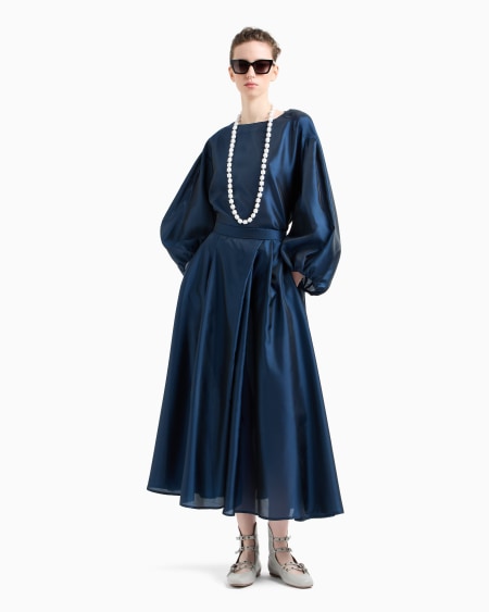 Armani Blusa de muselina técnica Tienda de fábrica