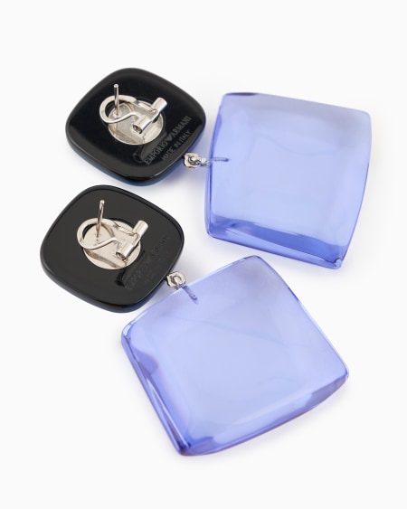 Armani Pendientes colgantes con piedra transparente Ahorra y exporta