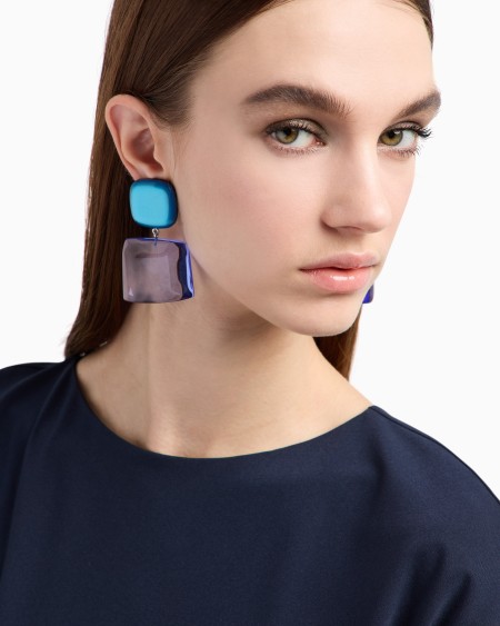 Armani Pendientes colgantes con piedra transparente Ahorra y exporta