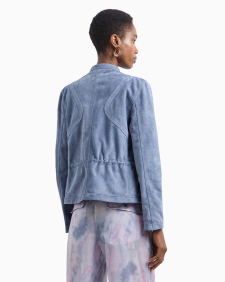 Armani Chaqueta con cuello de tira de ante de cabra Precios de Black Friday