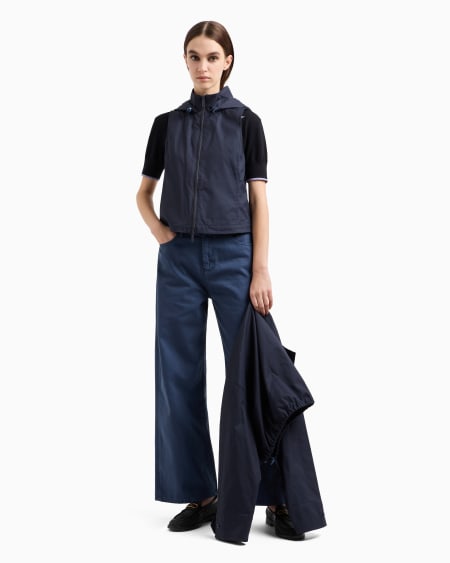 Armani Vaqueros J33 de cintura media y pernera ancha y cropped de bull teñido en prenda Última moda