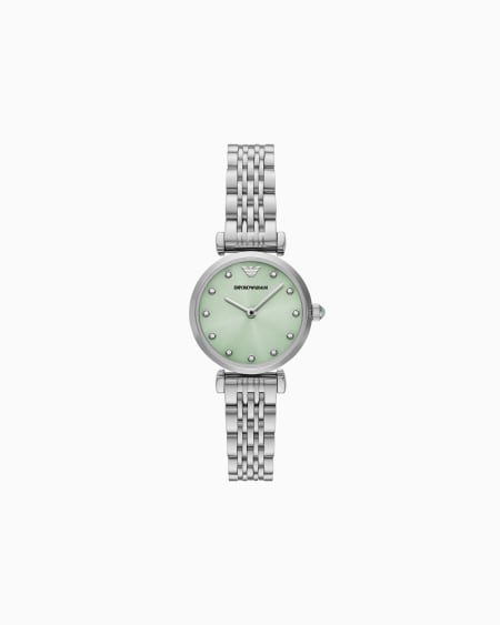 Armani Reloj de dos manecillas de acero inoxidable Descuento por venta flash