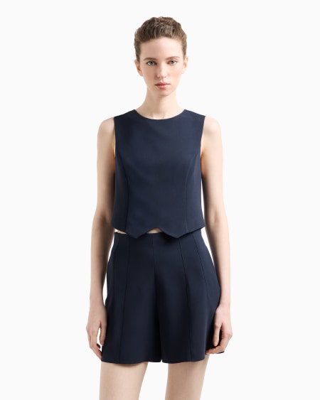 Armani Top en tejido de triacetato Icon Ofertas especiales
