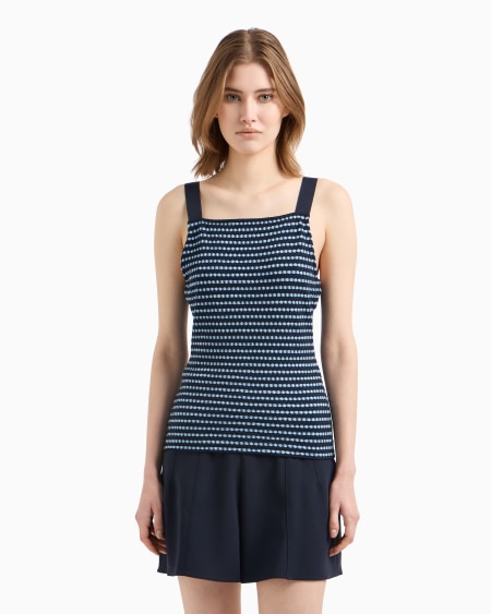 Armani Top de punto con motivo en tejido jacquard Rebajas de fin de temporada