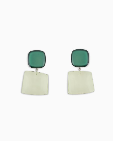 Armani Pendientes colgantes con piedra transparente Precio ultrabajo