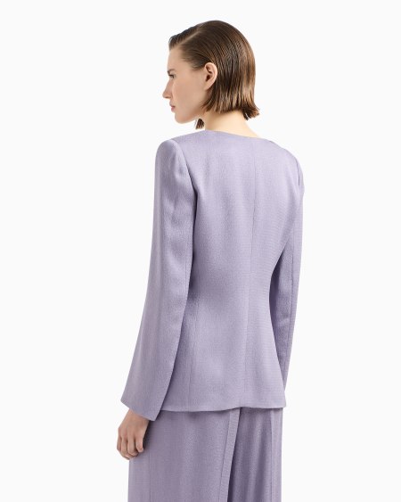 Armani Chaqueta con cuello de pico en tejido sablé Icon Devoluciones gratuitas