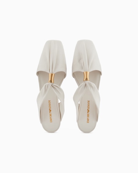 Armani Zapato mule de napa con logotipo de metal Outlet