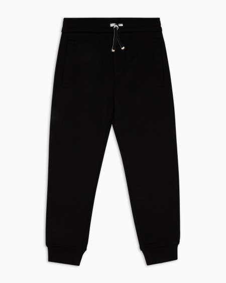 Armani Pantalones de chándal de punto en mezcla de modal con logotipo Venta caliente