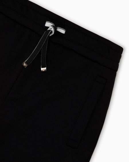 Armani Pantalones de chándal de punto en mezcla de modal con logotipo Venta caliente