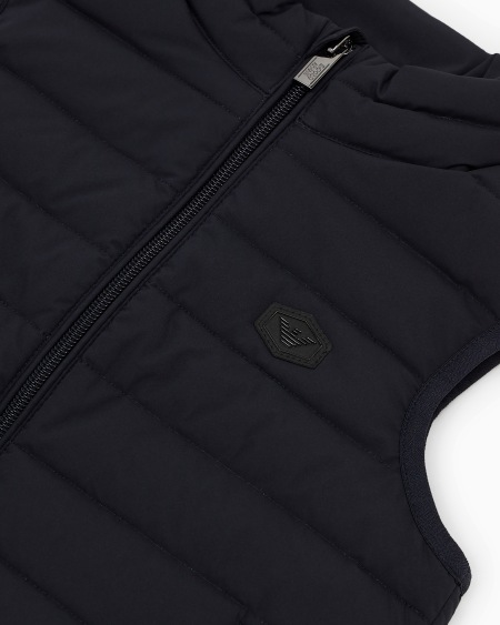 Armani Chaqueta de plumas sin mangas en nailon acolchado con pluma reciclada ASV Gran oferta