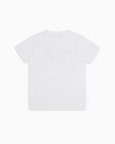 Armani Camiseta de punto de algodón pima con logotipo Último día