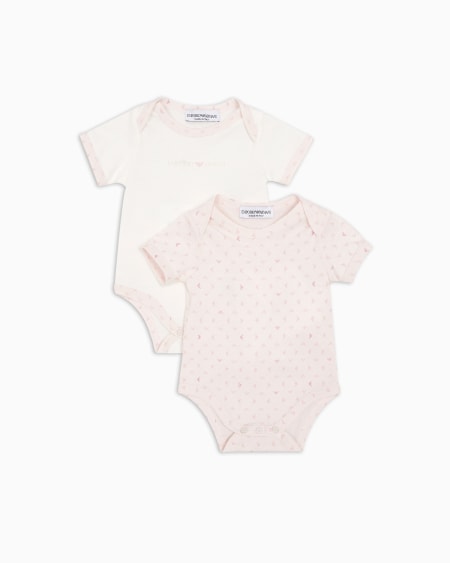 Armani Conjunto para regalo con dos bodis con motivo integral de águila con efecto óptico Superdescuento