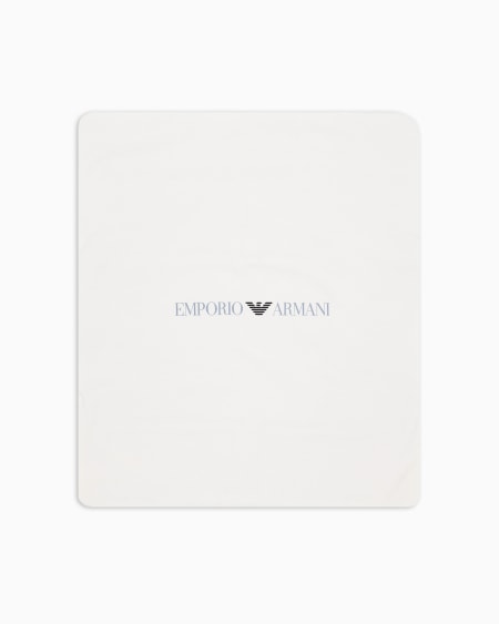 Armani Manta reversible con logotipo y estampado de águilas con efecto óptico Grandes descuentos
