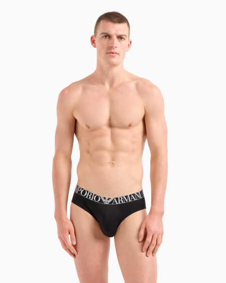 Armani Paquete de tres calzoncillos slip de algodón orgánico con banda con logotipo brillante ASV Descuentos del mes