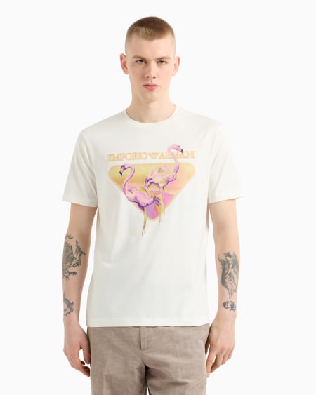 Armani Camiseta de punto con estampado Camargue Descuento por venta flash