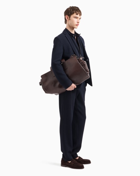 Armani Pantalones de punto elástico de mezcla de lana con efecto tridimensional Devoluciones gratuitas