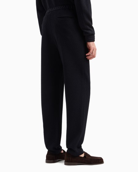 Armani Pantalones de punto elástico de mezcla de lana con efecto tridimensional Devoluciones gratuitas