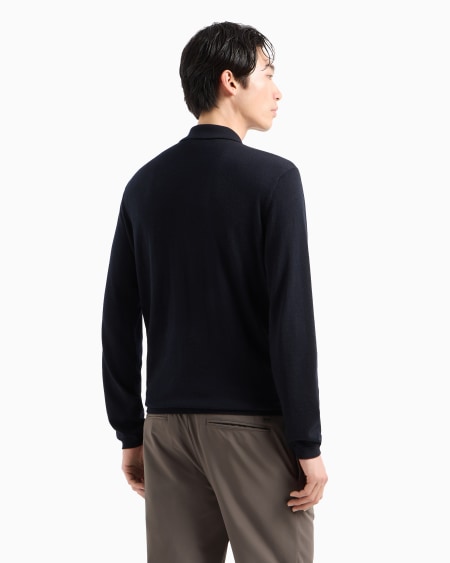Armani Jersey con cuello polo en punto jersey de lana virgen Travel Essential Ofertas