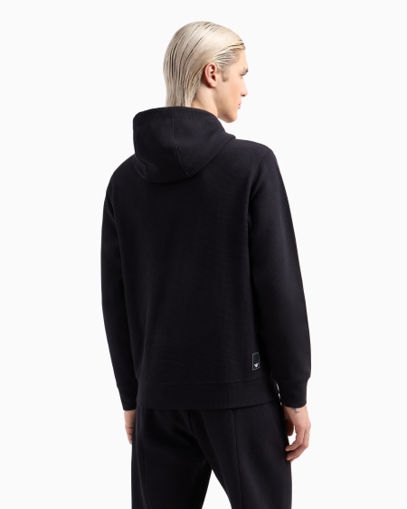 Armani Sudadera de punto gofre con capucha Travel Essential En oferta