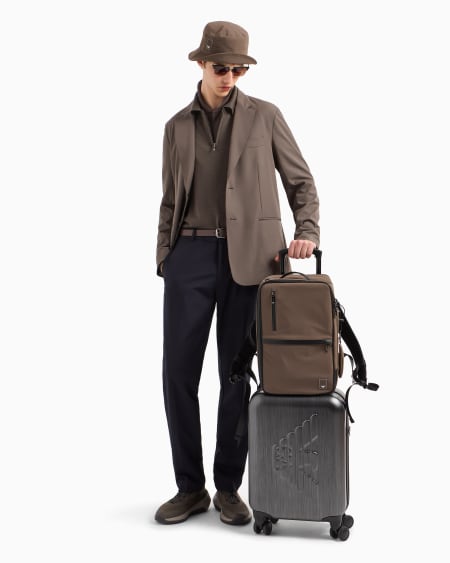 Armani Pantalones de nailon elástico Travel Essential Rebajas baratas