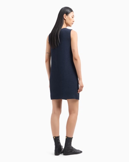 Armani Vestido túnica de tejido texturizado Icon Rebajas online