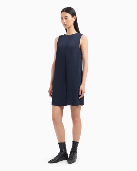 Armani Vestido túnica de tejido texturizado Icon Rebajas online